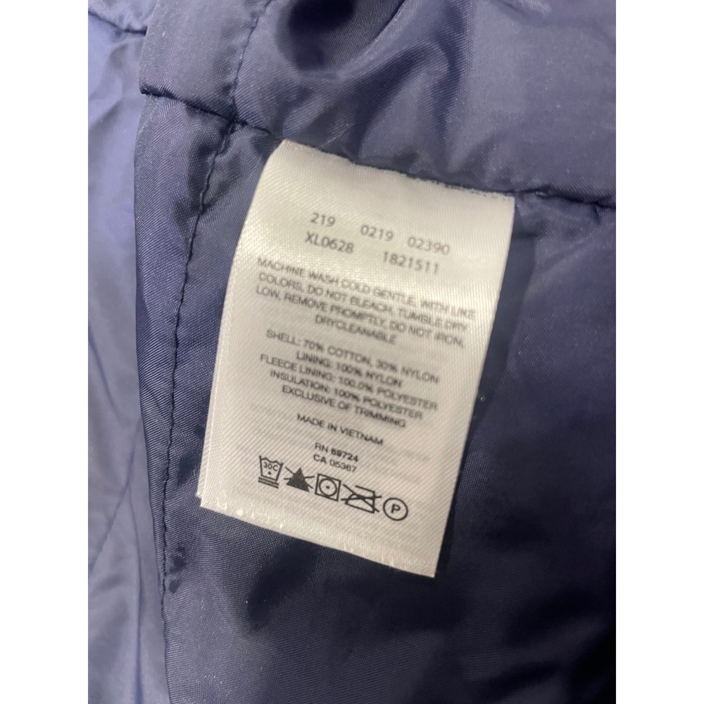 Columbia Womens Navy Sherpa Lined Hooded Parka Jacket XL0628 Blue M outdoors - Picture 6 of 8